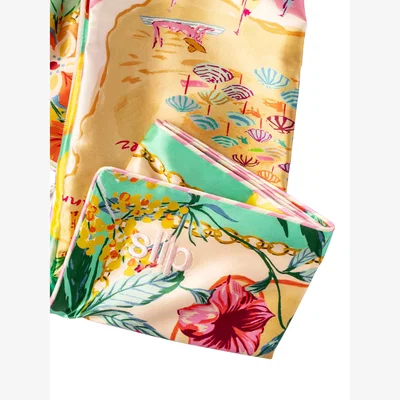 John Lewis Slip® Pure Silk Zippered Pillowcase, Beach Club