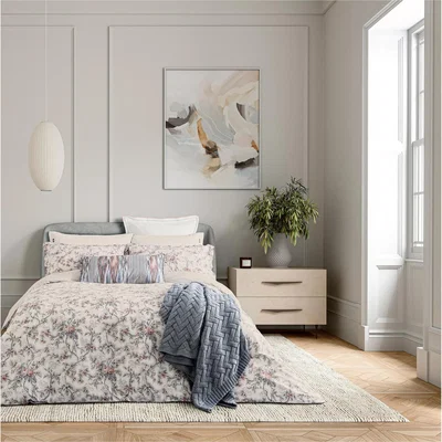John Lewis Bedeck of Belfast Estelle Cotton Percale Pillowcases, Set of 2, Light Pink