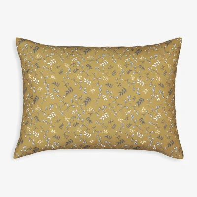 La Redoute Oita Floral Rectangular 100% Washed Cotton Pillowcase