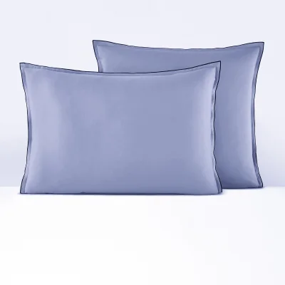 La Redoute Victor Plain 100% Washed Cotton Satin 300 Thread Count Pillowcase