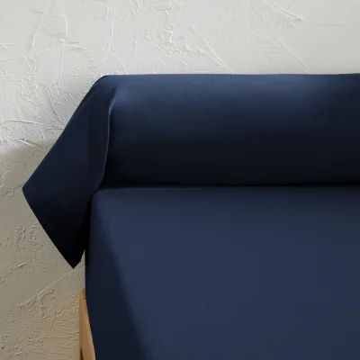 La Redoute Scenario Plain 100% Cotton Bolster Pillowcase