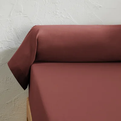 La Redoute Scenario Plain 100% Cotton Bolster Pillowcase