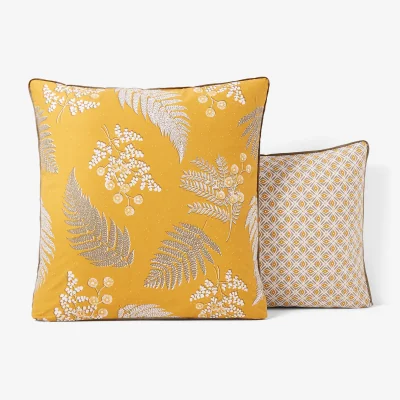 La Redoute Fougère Vintage Floral 100% Cotton Percale 200 Thread Count Pillowcase