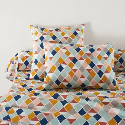 La Redoute Azule Diamond Cotton Pillowcase