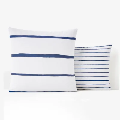 La Redoute Glenans Striped 100% Cotton Pillowcase