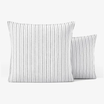 La Redoute Monille Striped 100% Washed Cotton Pillowcase
