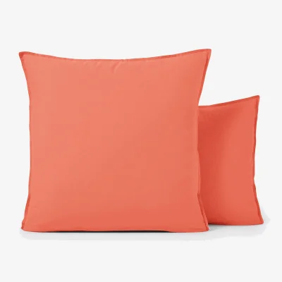 La Redoute Scenario Plain 100% Washed Cotton Pillowcase