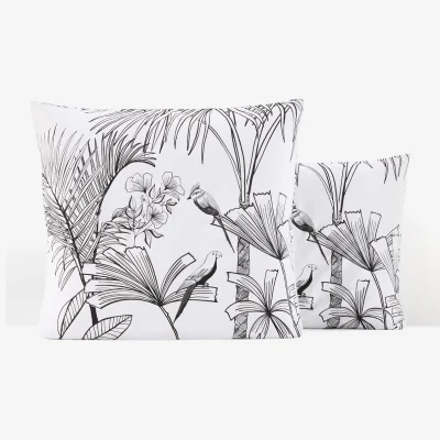 La Redoute Jalapao Jungle 100% Washed Cotton Linen Pillowcase