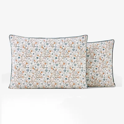 La Redoute Kalyan Floral 100% Cotton Percale 200 Thread Count Pillowcase