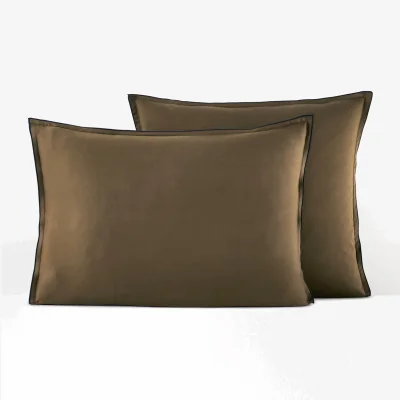 La Redoute Victor Plain 100% Washed Cotton Satin 300 Thread Count Pillowcase