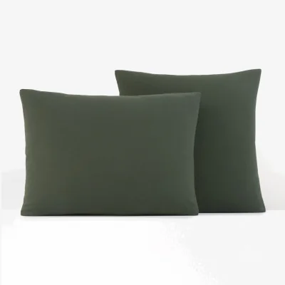 La Redoute Scenario Plain 100% Cotton Flannel Pillowcase