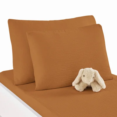 La Redoute Kumla 100% Cotton Muslin Cot Pillowcase