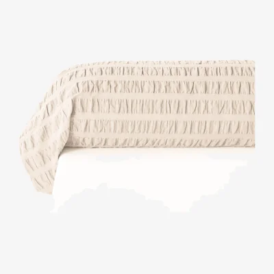 La Redoute Seersucker 100% Cotton 144 Thread Count Bolster Pillowcase
