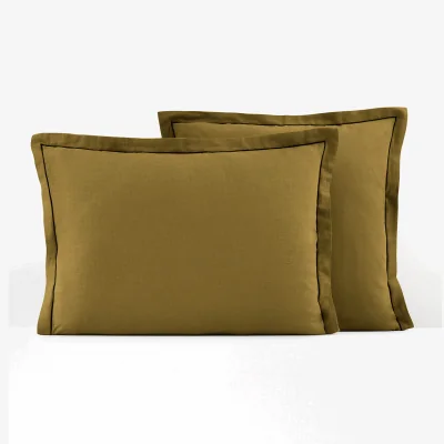 La Redoute Metis Bourdon Cotton and Washed Linen Pillowcase