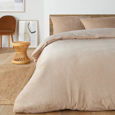 La Redoute Fluffy Fleece Bed Set with Rectangular Pillowcase