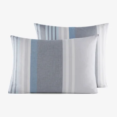 La Redoute Acoledor Striped 100% Organic Cotton Percale 200 Thread Count Pillowcase