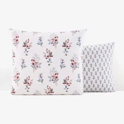 La Redoute Jeanne Floral 100% Washed Cotton Pillowcase