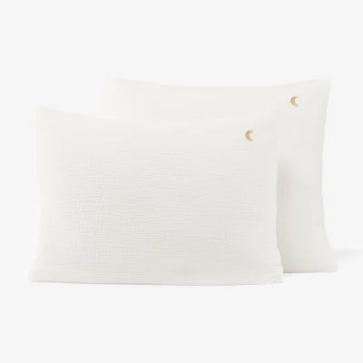 La Redoute Cuddly 100% Organic Cotton Muslin 200 Thread Count Pillowcase