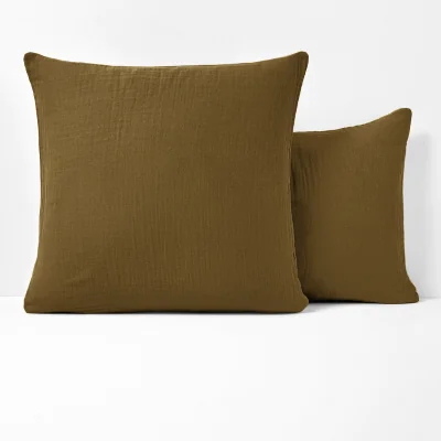 La Redoute Kumla Plain 100% Cotton Muslin Pillowcase