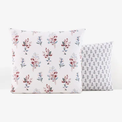 La Redoute Jeanne Floral 100% Washed Cotton Pillowcase