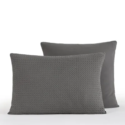 La Redoute Felycia Textured 100% Organic Cotton Percale Pillowcase