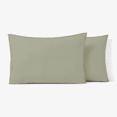 La Redoute Scenario Plain 100% Cotton Percale 200 Thread Count Pillowcase