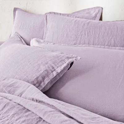 La Redoute Linot Plain 100% Washed Linen Pillowcase
