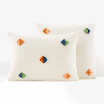 La Redoute Mentilla Tufted Diamond 100% Cotton Pillowcase