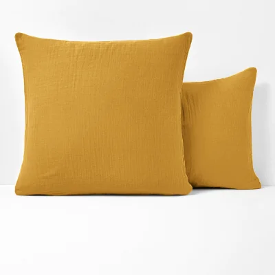 La Redoute Kumla Plain 100% Cotton Muslin Pillowcase