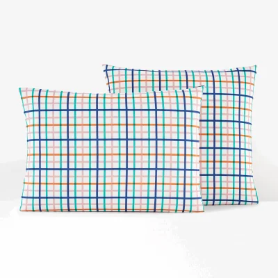 La Redoute Tabaka Check 50% Recycled Cotton Pillowcase