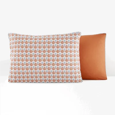 La Redoute Pessoa Geometric Tile 100% Cotton Pillowcase