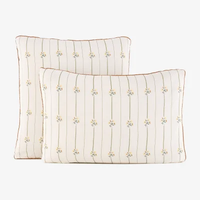 La Redoute Risetti Floral Print Cotton Muslin Pillowcase