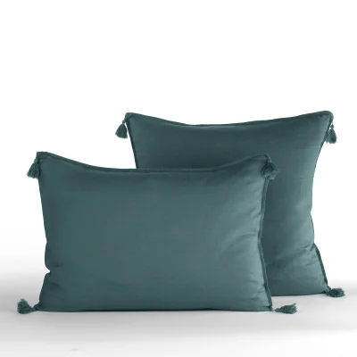 La Redoute Carly Tassel 100% Washed Linen Pillowcase