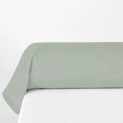 La Redoute Plain 100% Organic Cotton Percale 200 Thread Count Bolster Pillowcase