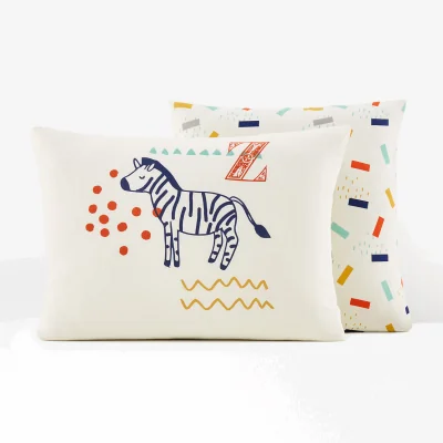 La Redoute Animalia Zebra 100% Cotton Pillowcase