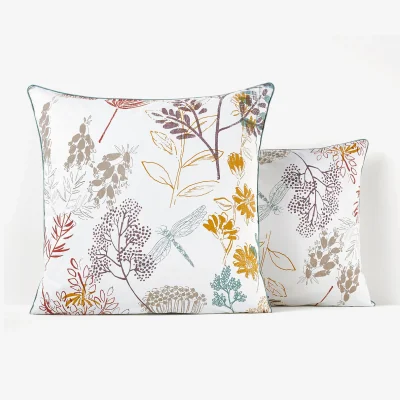 La Redoute Botanique Floral 100% Cotton Percale 200 Thread Count Pillowcase