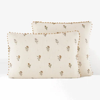 La Redoute Emeline Floral 100% Cotton Muslin Pillowcase