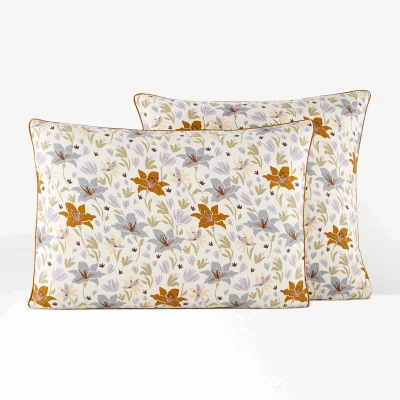 La Redoute Lizzie Floral 100% Cotton Satin 200 Thread Count Pillowcase