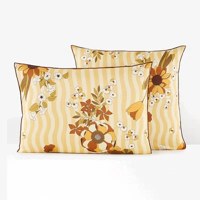 La Redoute Solanne Vintage Floral 100% Cotton Satin Pillowcase