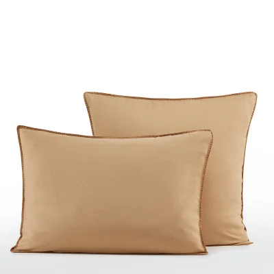 La Redoute Satina Embroidered Organic Cotton Satin Lyocell 300 Thread Count Pillowcase