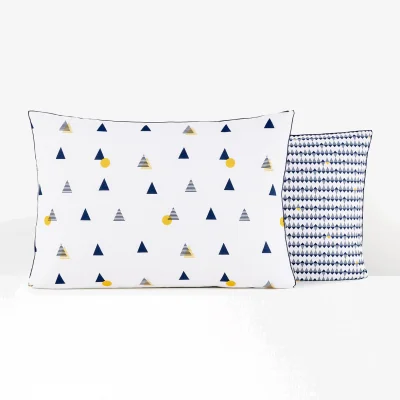La Redoute Digna Geometric 100% Cotton Percale 180 Thread Count Pillowcase