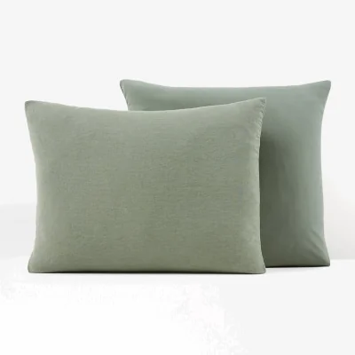 La Redoute Annaba Two-Sided Washed Linen and Cotton Pillowcase