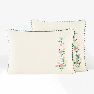 La Redoute Sumi Floral 100% Cotton Muslin Pillowcase