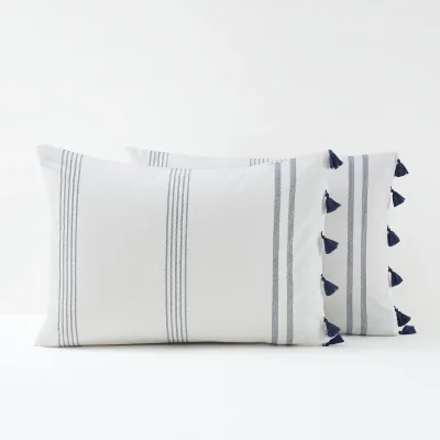 La Redoute Riad Striped 100% Cotton Pillowcase