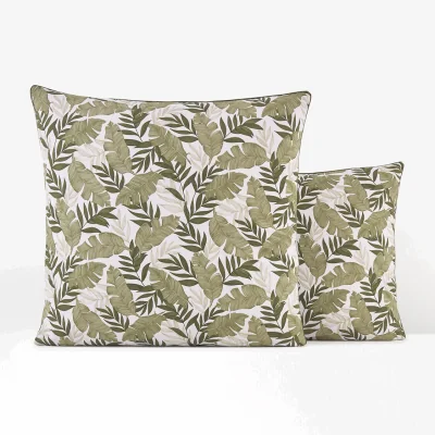 La Redoute Palma Foliage 100% Cotton Percale 200 Thread Count Pillowcase