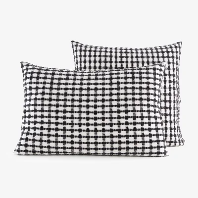 La Redoute Mikonis Graphic 100% Washed Cotton Percale 200 Thread Count Pillowcase