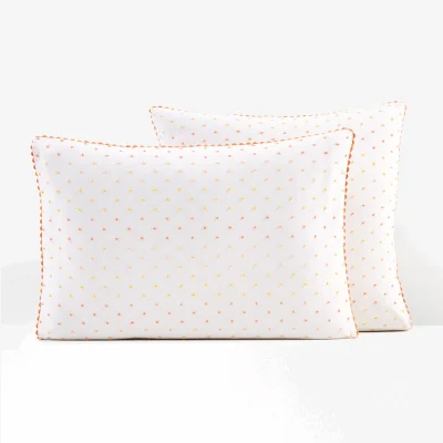 La Redoute Tutti Plumetis Spotted 100% Washed Cotton Pillowcase