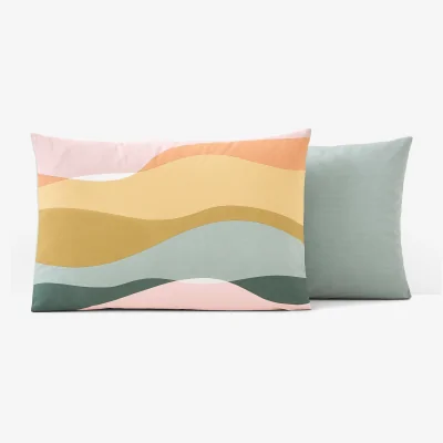 La Redoute Alma Retro Graphic 100% Cotton Pillowcase