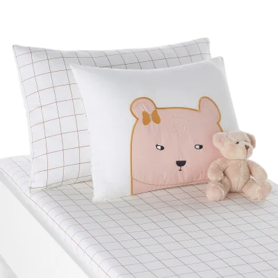 La Redoute Annabella Teddy Bear 100% Cotton Pillowcase