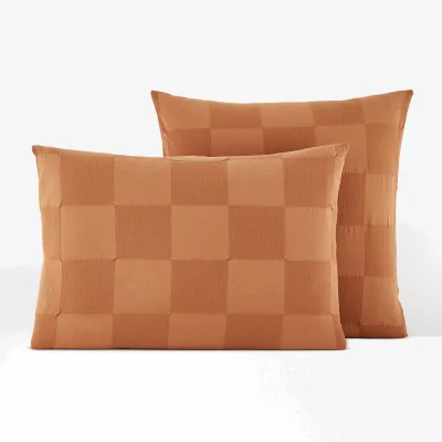 La Redoute Agathe Checkerboard 100% Cotton Pillowcase